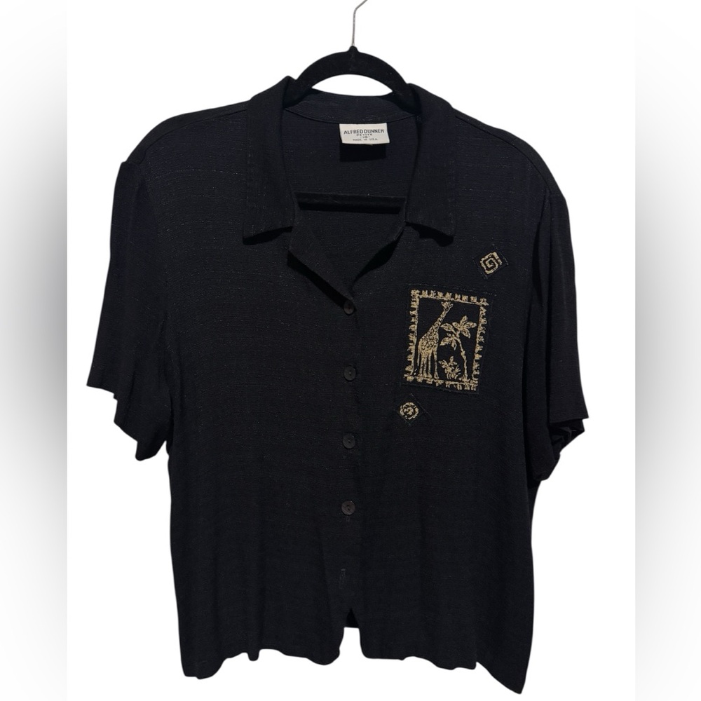 Alfred Dunner vintage button up with giraffes